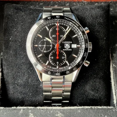 Carrera Calibre 16 41 Stainless Steel / Black / Bracelet