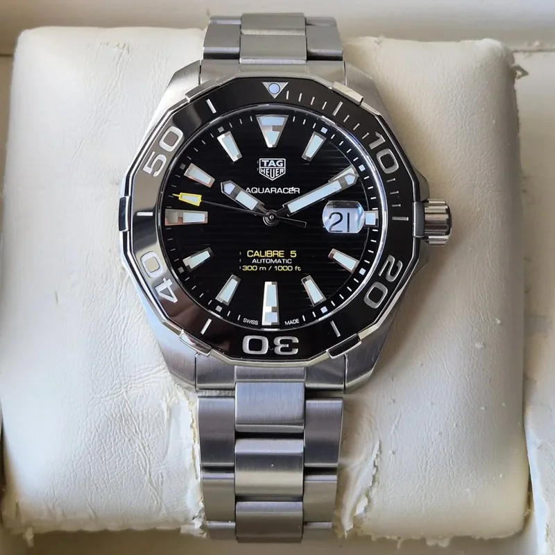 Aquaracer 300M Calibre 5 41 Stainless Steel / Black / Steel