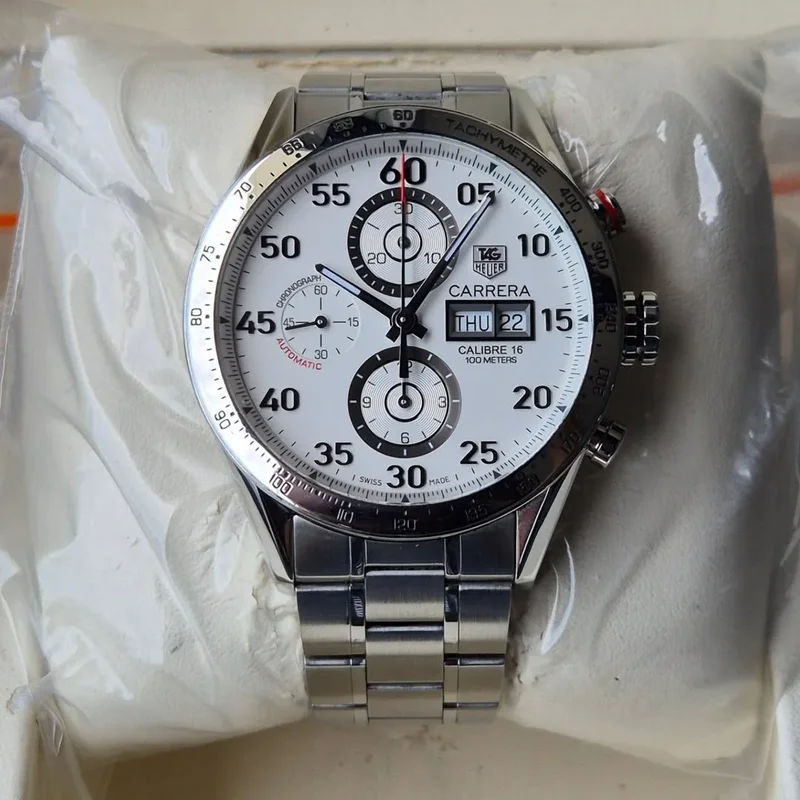Carrera Calibre 16 Day Date 43 Stainless Steel / Silver / Bracelet