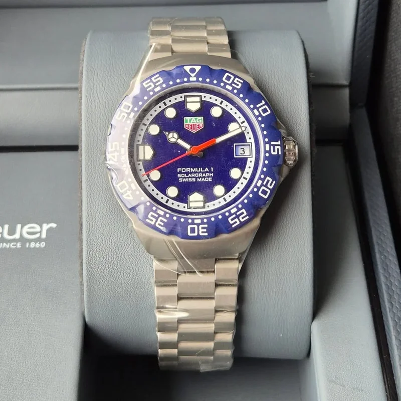 Formula 1 Solargraph 38 Stainless Steel / Blue