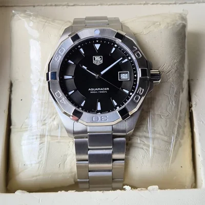 Aquaracer 300M Quartz 40.5 Stainless Steel / Black / Bracelet