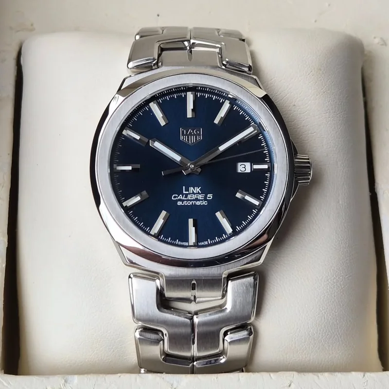 Link Calibre 5 41 Stainless Steel / Blue / Bracelet