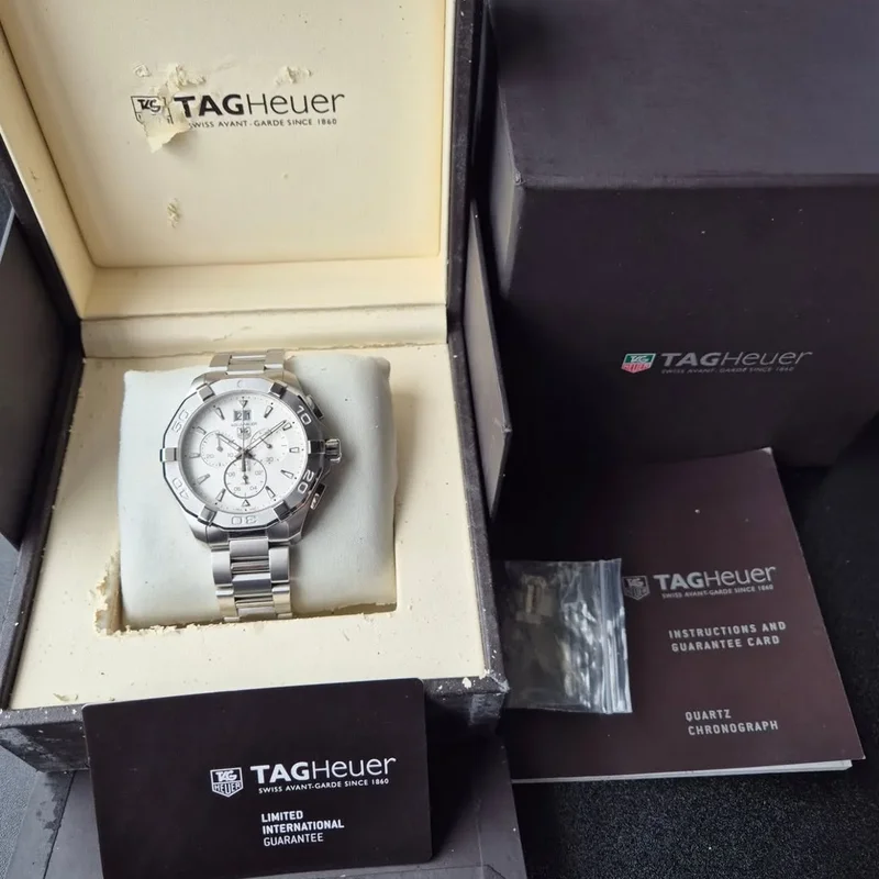 Thumb Aquaracer 300M Quartz Chronograph 43 Stainless Steel / Silver / Bracelet