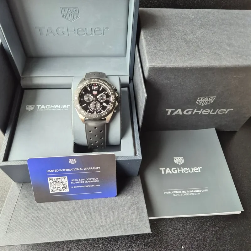 Thumb Formula 1 Chronograph Quartz 43 Stainless Steel / Black / Rubber