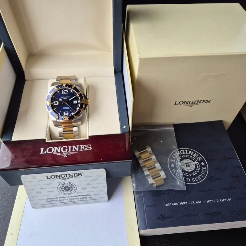 Thumb HydroConquest 41 Automatic Stainless Steel / Yellow Gold / Blue