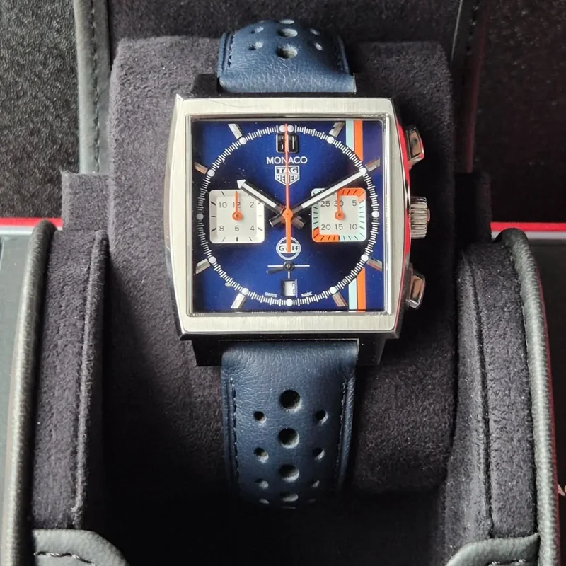 Monaco Calibre Heuer 02 Stainless Steel / Gulf