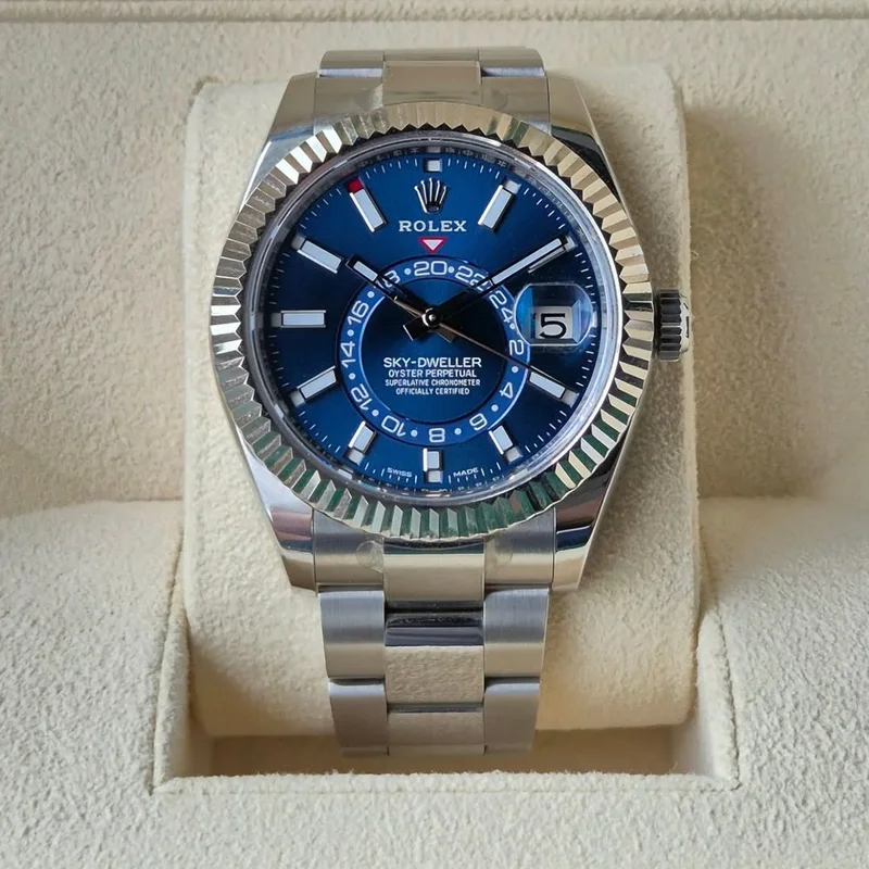 Sky-Dweller Stainless Steel - White Gold / Blue / Oyster