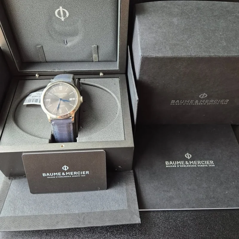 Thumb Classima 42 Automatic Stainless Steel / Grey / Blue Strap