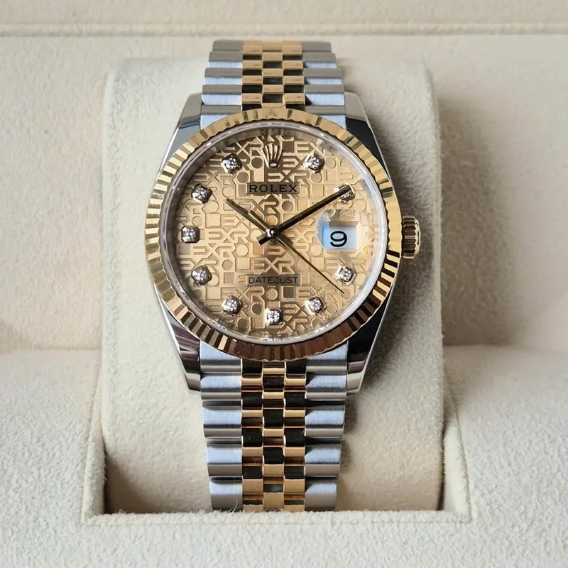 Datejust 36 Stainless Steel / Yellow Gold / Fluted / Champagne Computer / Jubilee