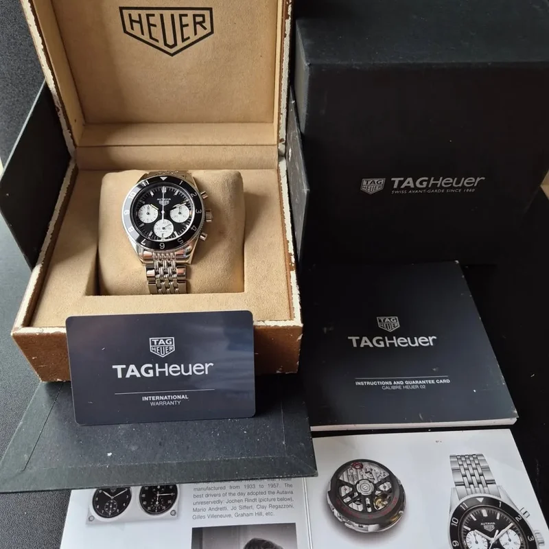 Thumb Autavia Heuer 02 Stainless Steel / Inverted Panda / Bracelet