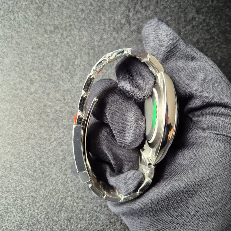 Thumb Datejust 41 Stainless Steel Smooth / Oyster / Green - Fluted