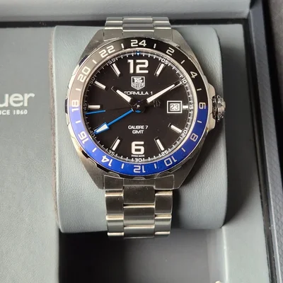 Formula 1 Calibre 7 GMT 41 Stainless Steel / Black / Bracelet