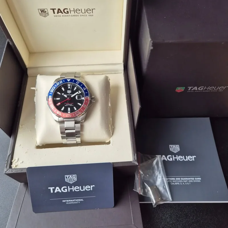 Thumb Aquaracer 300M Calibre 7 GMT Stainless Steel / Black / Bracelet