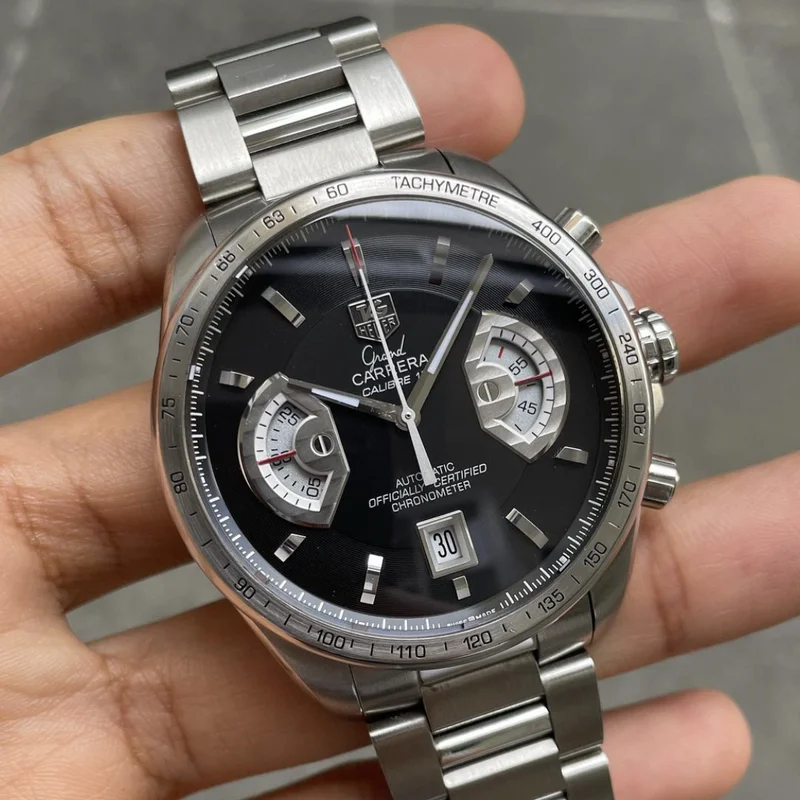 Thumb Grand Carrera Calibre 17 RS 43 Stainless Steel / Black / Bracelet