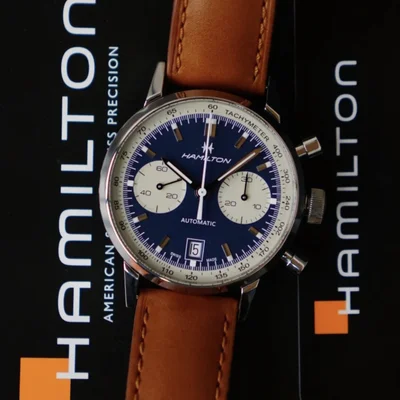 Intra-Matic 68 Auto Chrono Stainless Steel / Blue / Strap
