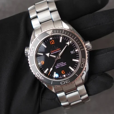 Seamaster Planet Ocean 600M Co-Axial 45.5 Stainless Steel / Orange Numerals / Bracelet