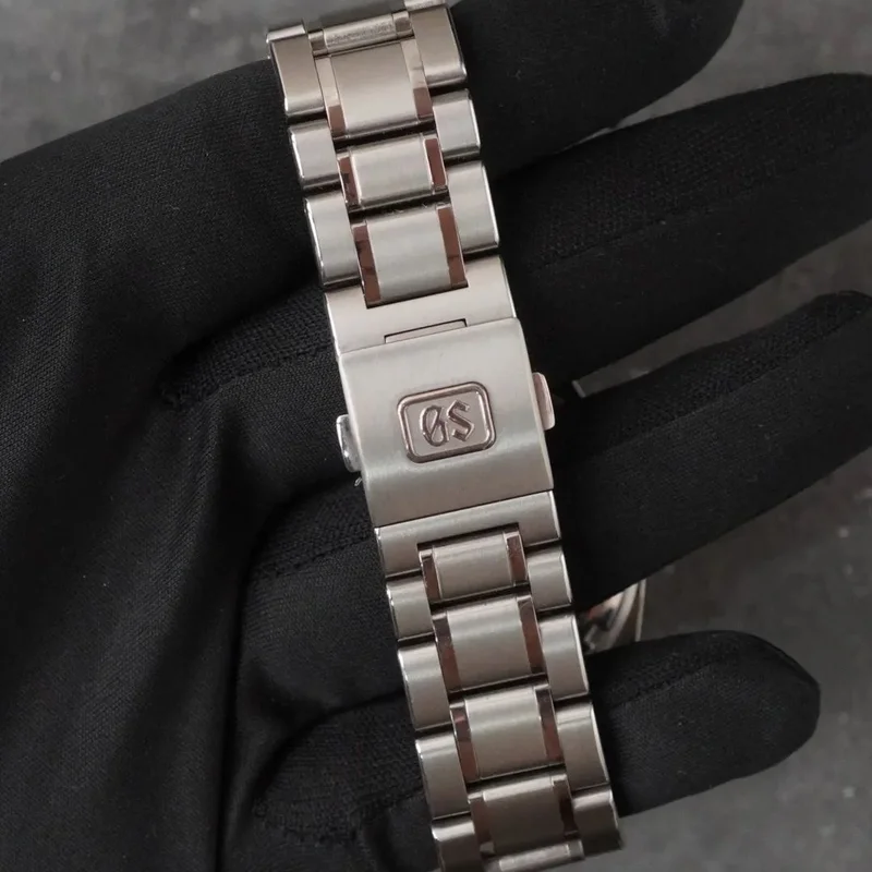 Thumb Spring Drive Stainless Steel / Snowflake / Bracelet