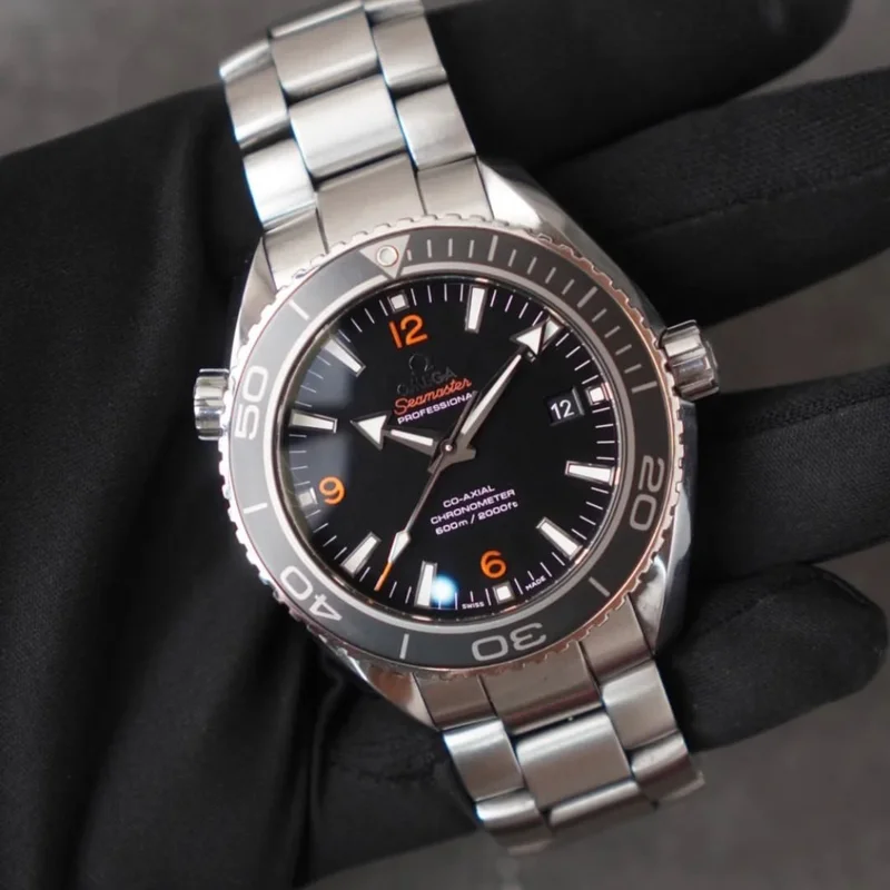 Seamaster Planet Ocean 600M Co-Axial 45.5 Stainless Steel / Orange Numerals / Bracelet
