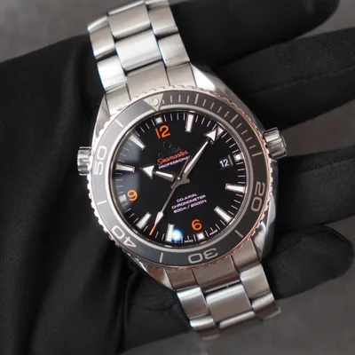 Seamaster Planet Ocean 600M Co-Axial 45.5 Stainless Steel / Orange Numerals / Bracelet