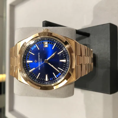 Overseas Date Pink Gold / Blue