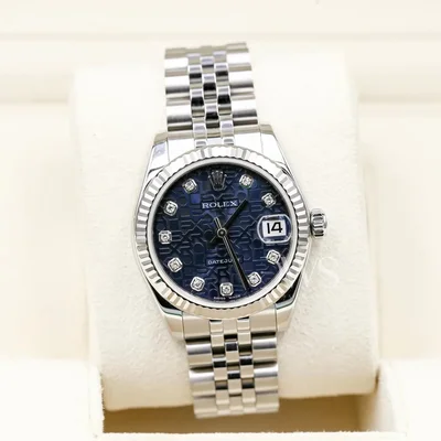 Datejust 31 Stainless Steel Fluted / Jubilee / Blue - Diamond