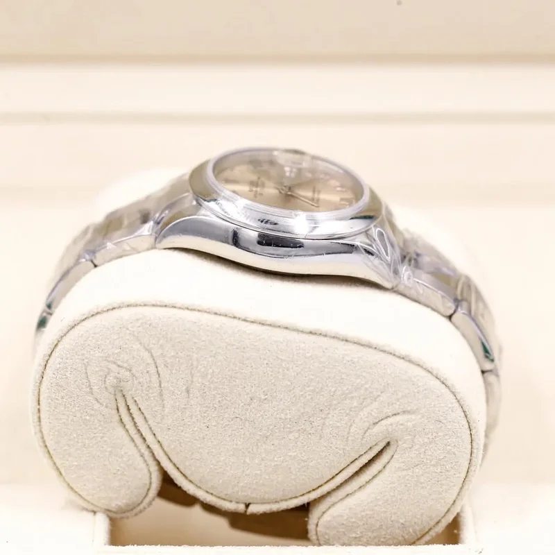 Thumb Lady-Datejust 28 Stainless Steel Domed / Oyster / Pink Roman