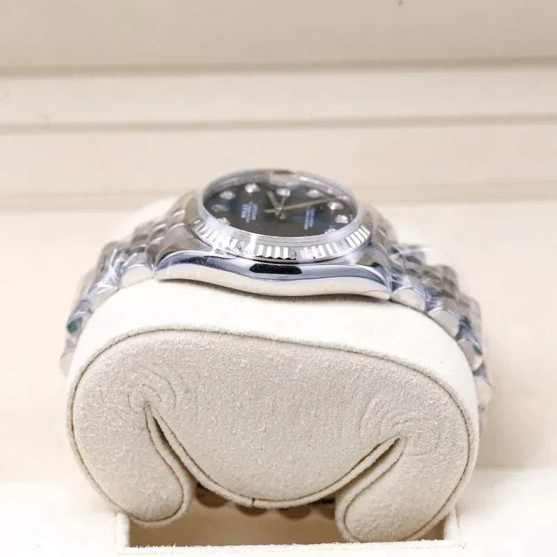 Thumb Datejust 31 Stainless Steel Fluted / Jubilee / Blue - Diamond