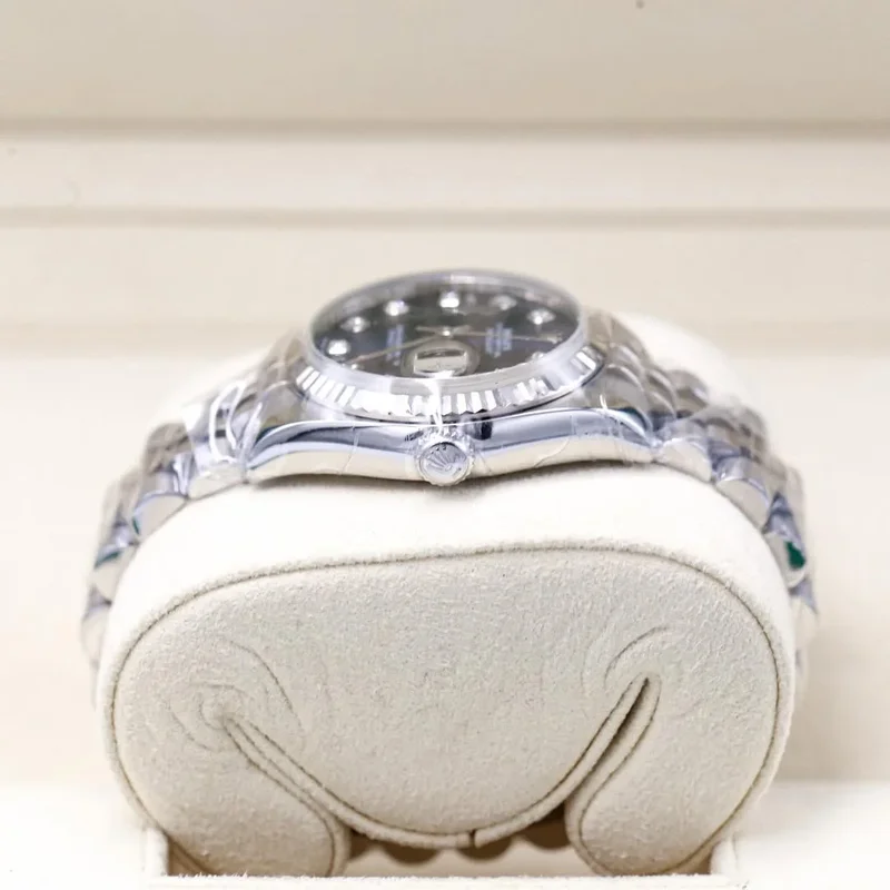 Thumb Datejust 31 Stainless Steel Fluted / Jubilee / Blue - Diamond