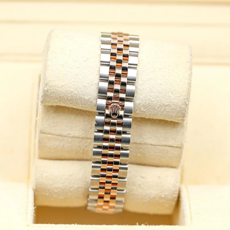 Thumb Lady-Datejust 28 Rolesor Rose Diamond / Jubilee / Olive Diamond