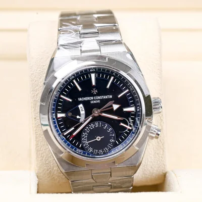 Overseas Dual Time Stainless Steel / Blue