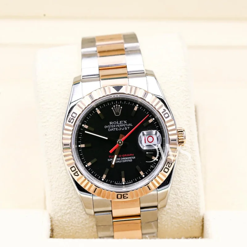Datejust 36 Turn O Graph / Black / Two Tone / Jubilee