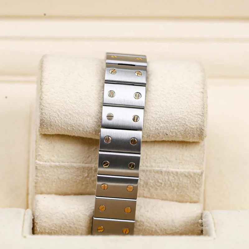 Thumb Santos Galbee Two Tone Yellow Gold White Dial