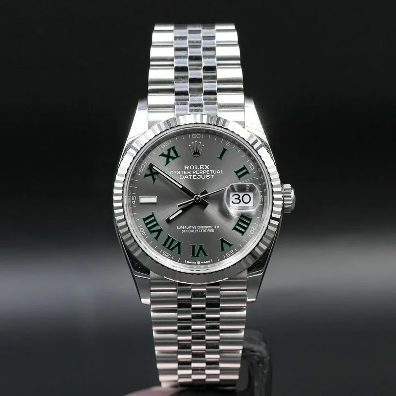 Datejust 36 Stainless Steel / Fluted / Slate - Roman / Jubilee