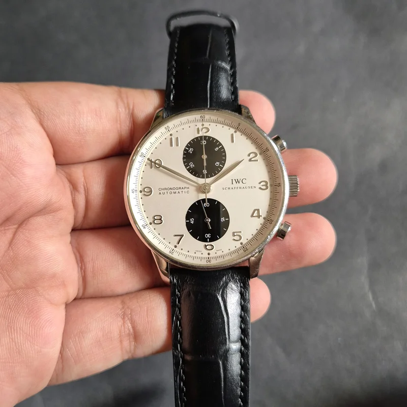 Portuguese Chrono-Automatic Stainless Steel / Panda