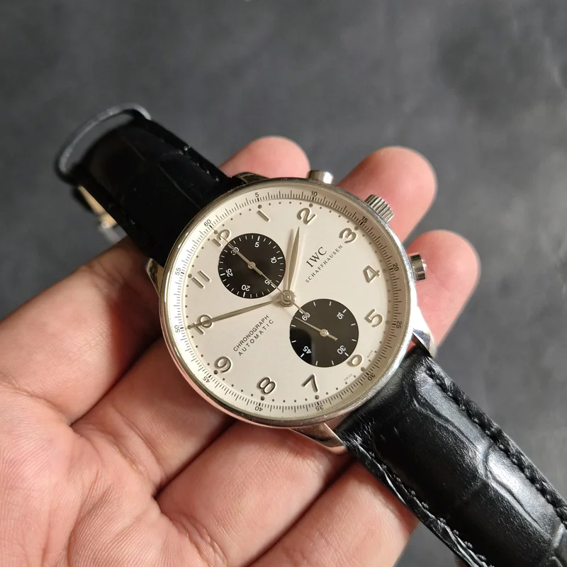 Thumb Portuguese Chrono-Automatic Stainless Steel / Panda