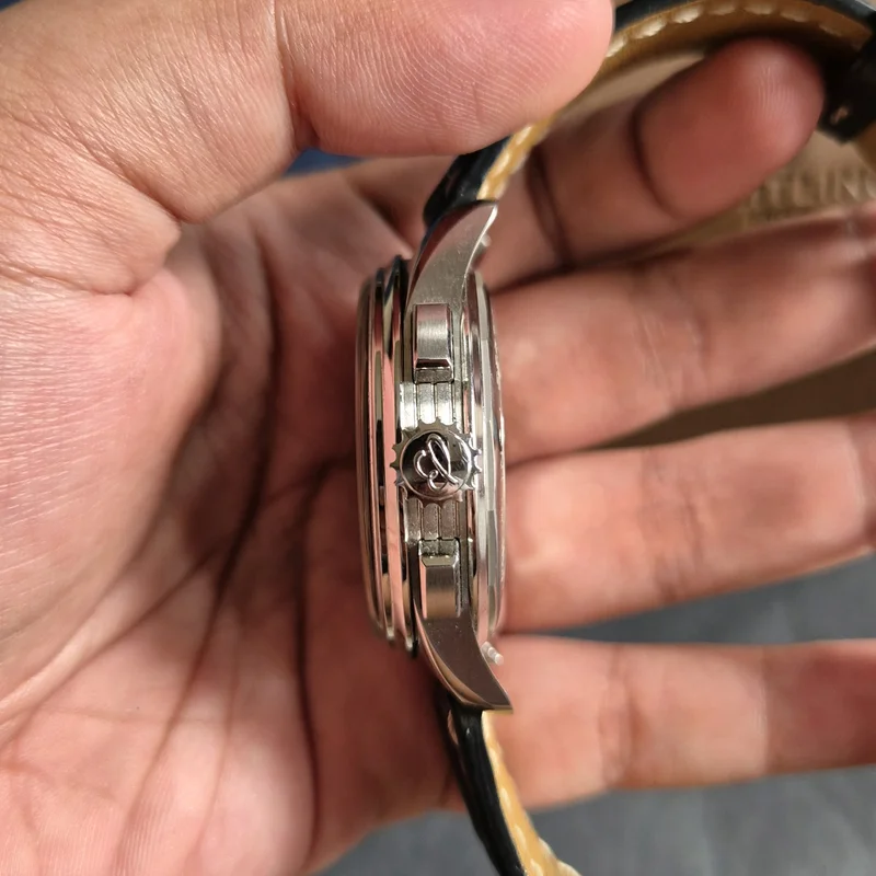 Thumb Premier B01 Chronograph 42 Stainless Steel / Black / Alligator / Folding