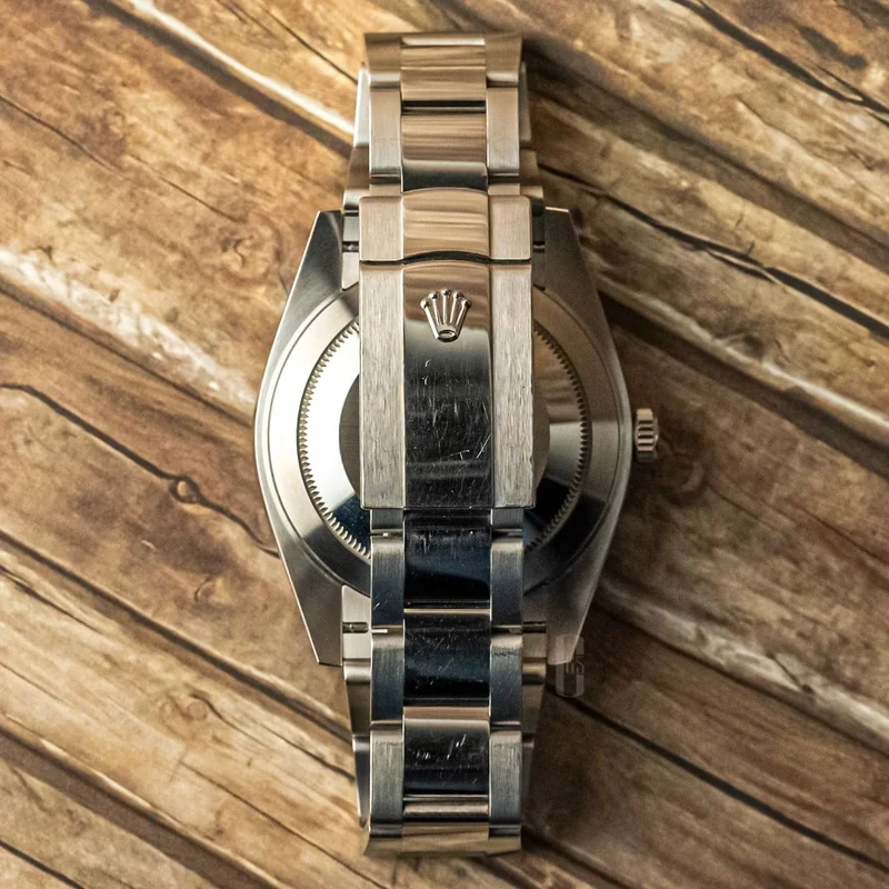 Thumb Datejust 41 Stainless Steel Fluted / Oyster / Blue - Diamond