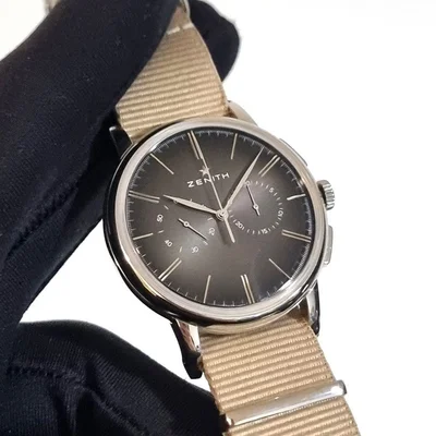 Elite Chronograph Classic Stainless Steel / Black / Alligator