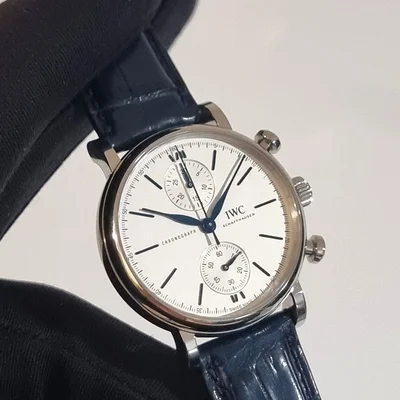 Portofino Chronograph 39 Stainless Steel / Silver - Blue
