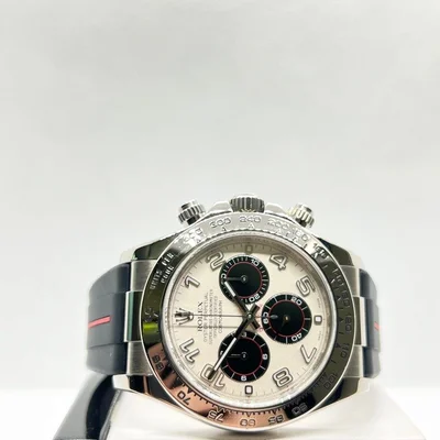 Cosmograph Daytona White Gold / Grey / Strap