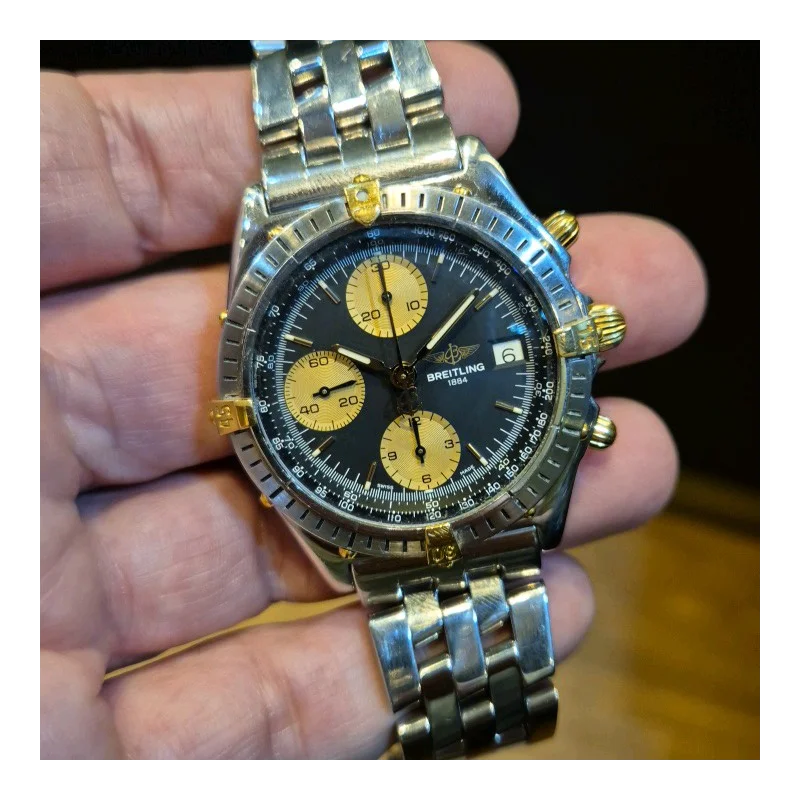 Chronomat Evolution Stainless Steel / Yellow Gold / Blue