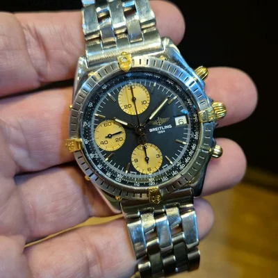 Chronomat Evolution Stainless Steel / Yellow Gold / Blue