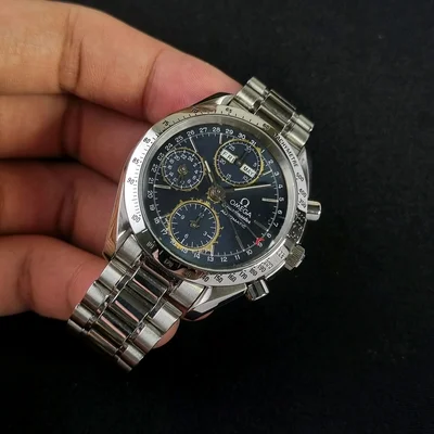 OMEGA SPEEDMASTER TRIPLE DATE MK40 BLUE