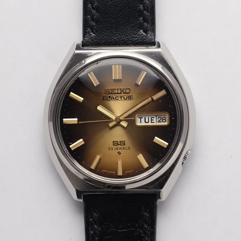 SEIKO 5 ACTUS SS Automatic golden brown dial 6106-8690