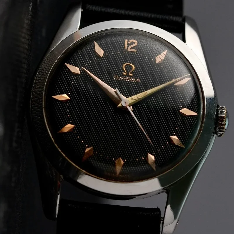 OMEGA pre Seamaster 2650 manual 420 black gilt rose gold