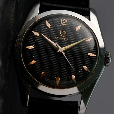 OMEGA pre Seamaster 2650 manual 420 black gilt rose gold