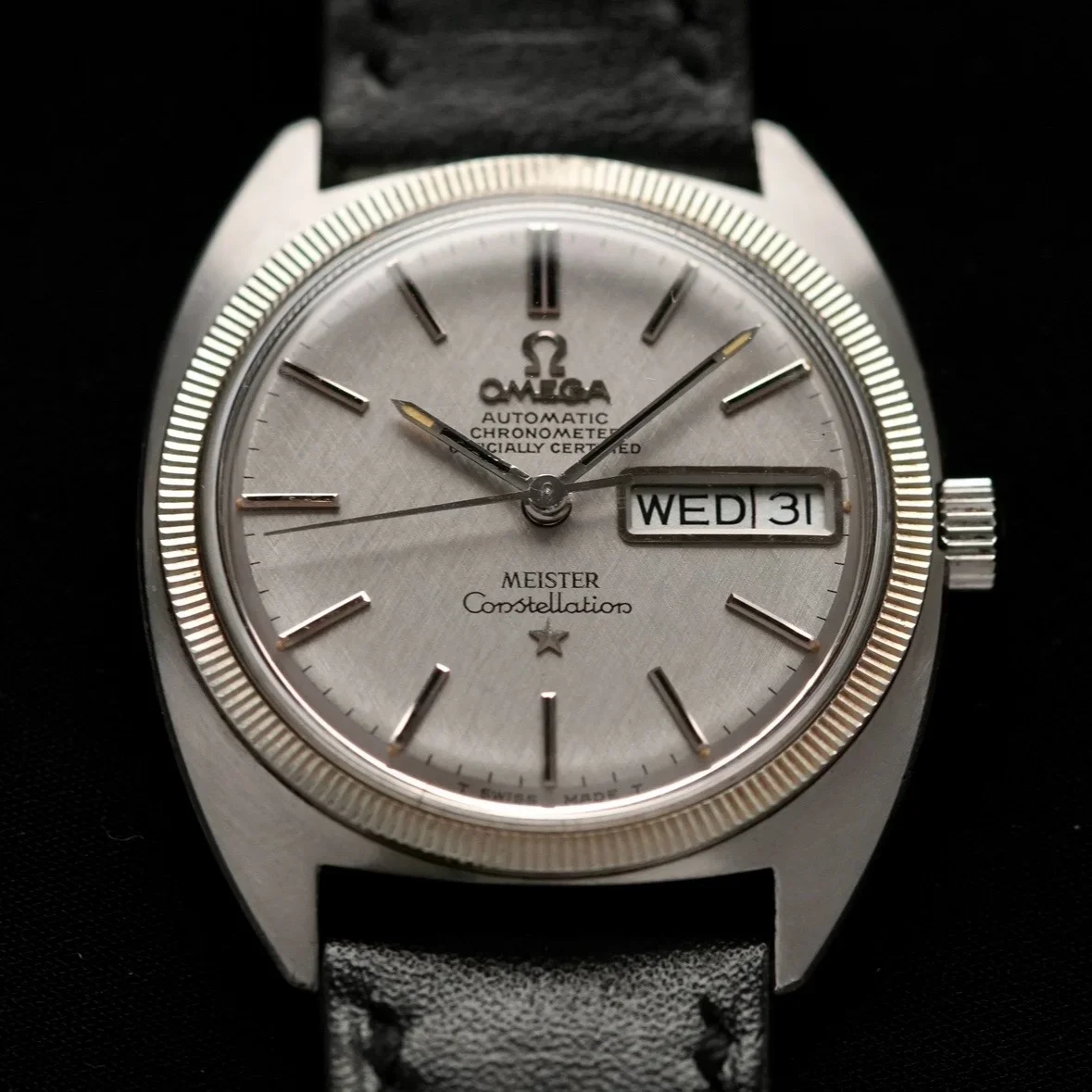 OMEGA Constellation C-shape 168.029 white gold bezel automatic 751 day date