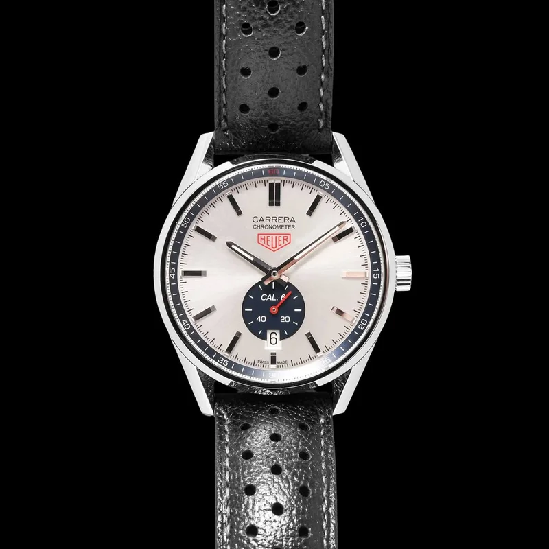 Thumb Carrera Calibre 6 39 Stainless Steel / Silver / Calf