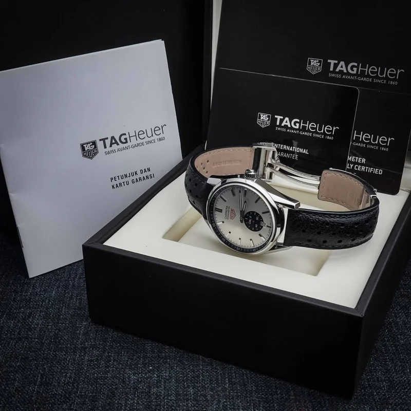 Thumb Carrera Calibre 6 39 Stainless Steel / Silver / Calf