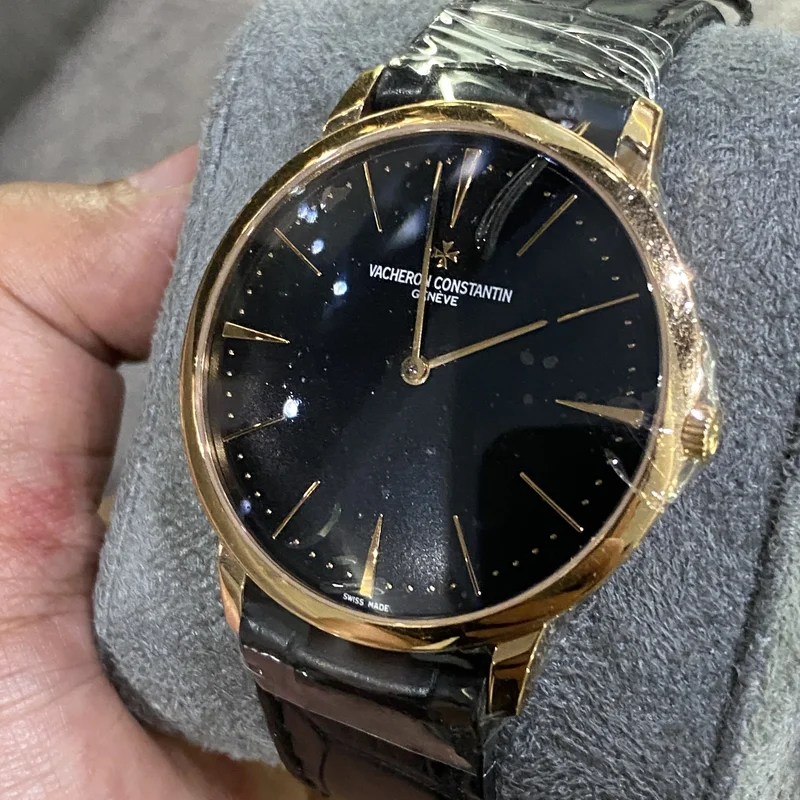 Thumb Patrimony Contemporaine 40 Manual-Winding Pink Gold / Black